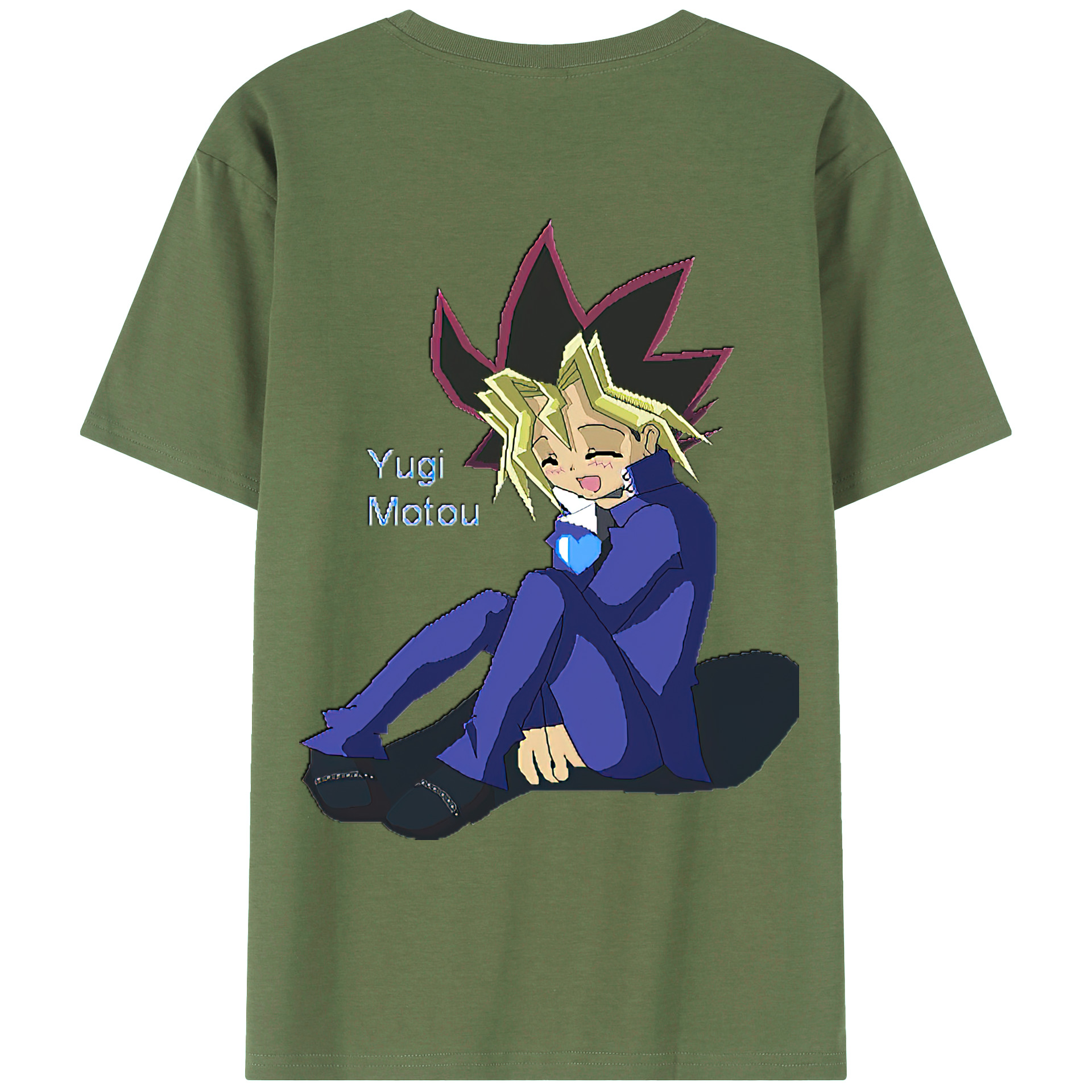 （画像用） 遊☆戯☆王 Yu-Gi-Oh! 綿100％ メンズ半袖Tシャツ（バックプリント） 通気性